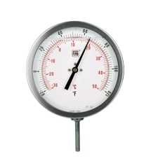 Thermomètre d'eau chaude-Industry-Bimetal Thermometer-Black Case